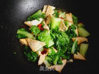 小白菜炒豆腐的做法步骤：9