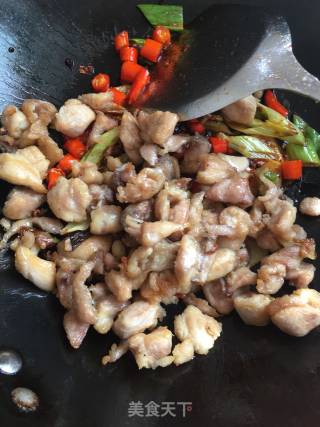 辣椒炒鸡肉的做法步骤：16