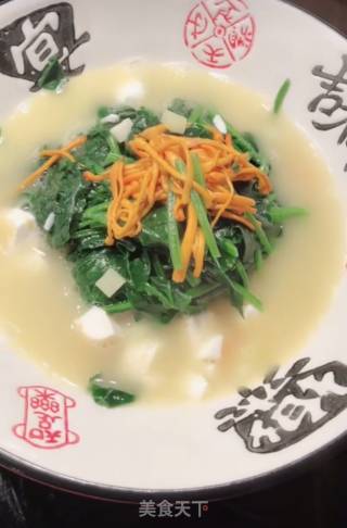 上汤菠菜的做法步骤：12