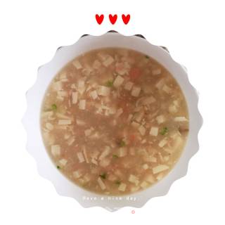 鸡汁豆腐羹的做法步骤：7