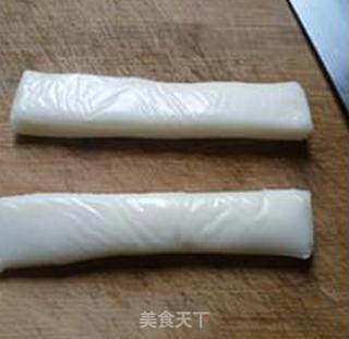 鸡蛋塔苦菜炒年糕的做法步骤：6