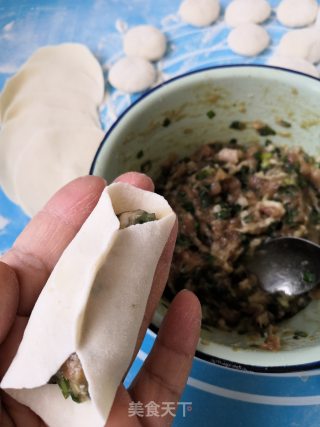 韭菜鲜肉锅贴的做法步骤：11