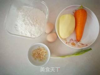胡萝卜土豆丝饼的做法步骤：1