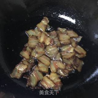 花菜炒腊肉的做法步骤：10