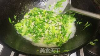 油菜肉末粥的做法步骤：4