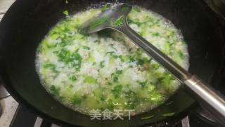 油菜肉末粥的做法步骤：6