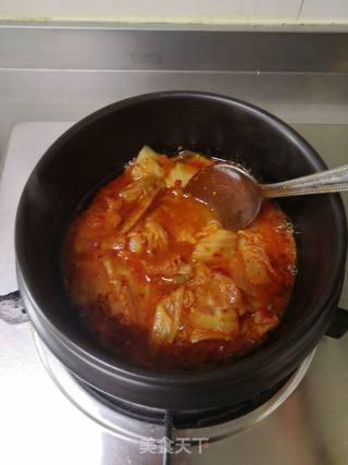 辣白菜豆腐锅的做法步骤：6