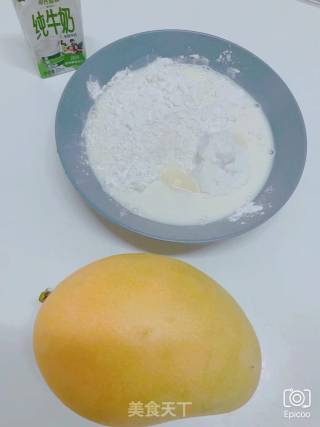 芒果雪媚娘的做法步骤：1