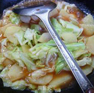 茄汁牛心菜土豆片的做法步骤：10