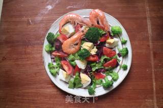 三色黎麦虾仁沙拉的做法步骤：6