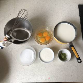 抹茶烤布丁的做法步骤：1