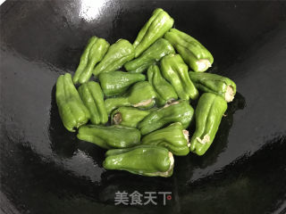 虎皮青椒酿肉的做法步骤：6