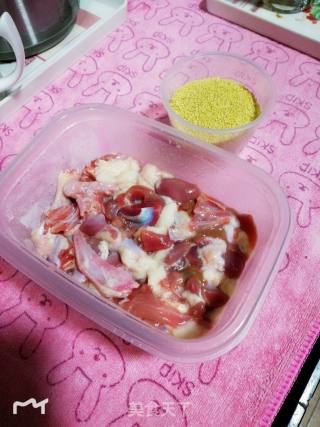 鲜山药水鸭宝宝饭的做法步骤：2