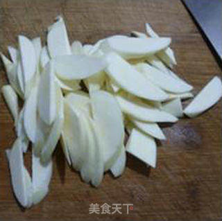 大蒜茭白炒豆腐干的做法步骤：5