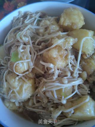 金针菇烧日本豆腐的做法步骤：8