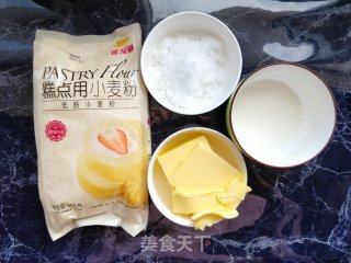 玫瑰曲奇的做法步骤：1