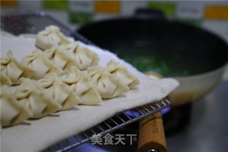 豆芽青菜汤饺的做法步骤：5