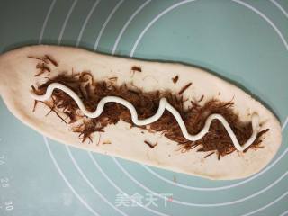 芝葱肉松面包的做法步骤：5