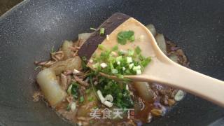 香菜肉丝炒凉粉的做法步骤：12
