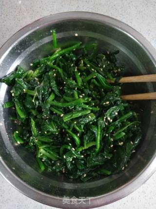 家常糖醋菠菜的做法步骤：8