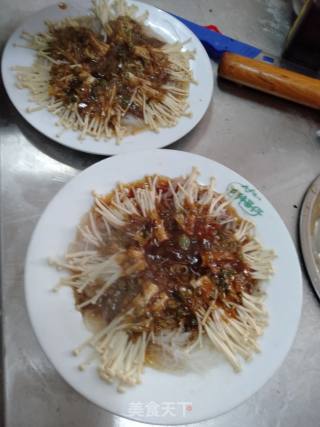 浇汁金针菇的做法步骤：19