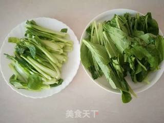 金针菇炒青菜的做法步骤：2