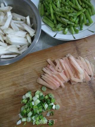 杏鲍菇炒芦笋的做法步骤：5