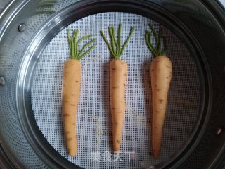 象形胡萝卜馒头的做法步骤：11