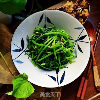 清炒茼蒿的做法步骤：6