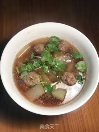 羊肉丸子冬瓜汤的做法步骤：5