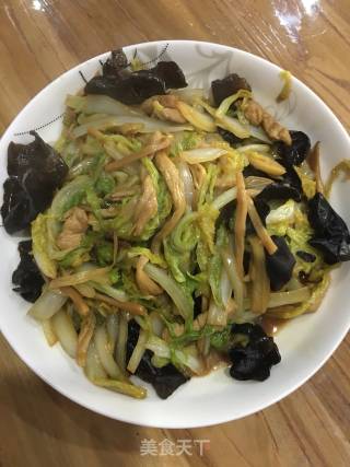 金针木耳炖白菜的做法步骤：12