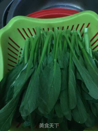黄豆酱蒜蓉炒菜心的做法步骤：1