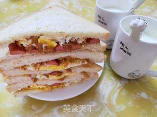 三明治的做法步骤：3
