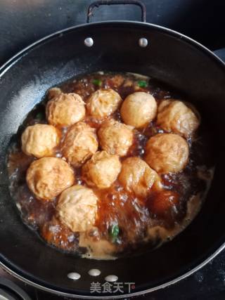 红烧面筋塞肉的做法步骤：4