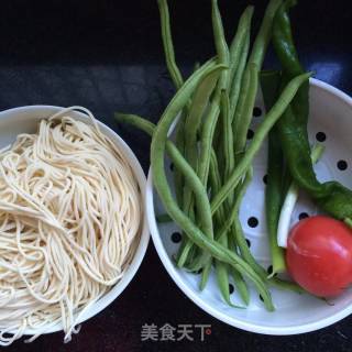 豆角拌面的做法步骤：1