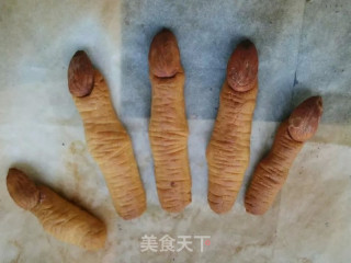 万圣节女巫手指饼干的做法步骤：9
