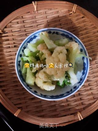 花团锦簇之清清静静香油花菜????的做法步骤：5