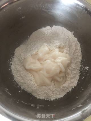 麻薯红豆沙肉松蛋黄酥的做法步骤：16