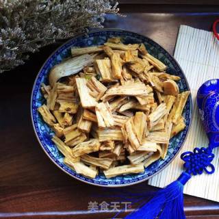 孜然炒腐竹的做法步骤：7