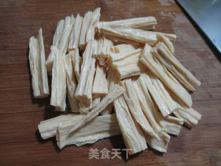 里脊肉蒸腐竹的做法步骤：2
