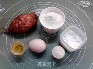 红薯松饼的做法步骤：1