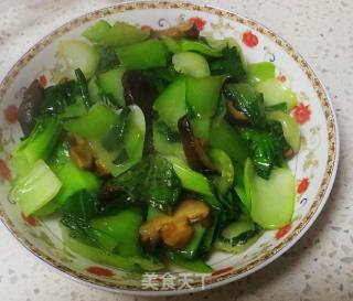 香菇油菜的做法步骤：8