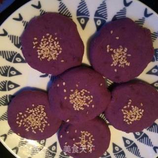 芝麻紫薯芝士饼的做法步骤：6