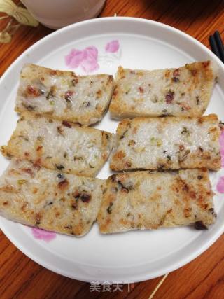 香煎萝卜糕的做法步骤：8