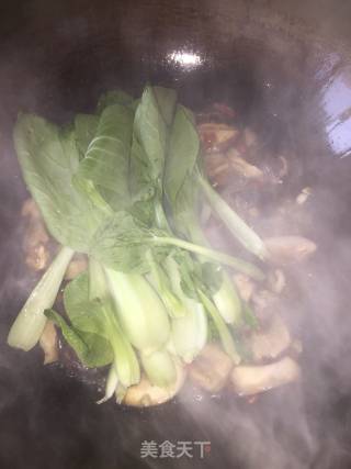 油菜香菇的做法步骤：4