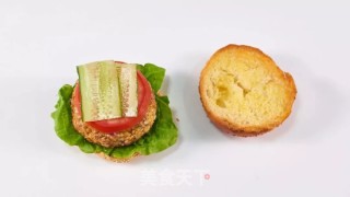 鹰嘴豆素汉堡的做法步骤：7