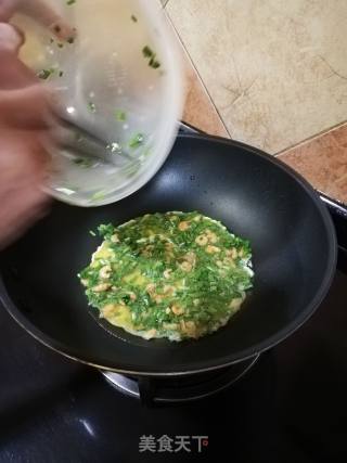 韭菜虾米煎蛋的做法步骤：3