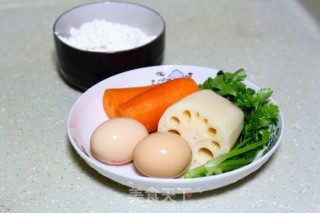 胡萝卜莲藕鸡蛋饼的做法步骤：1