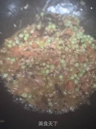 茄汁瘦肉豌豆饭的做法步骤：8