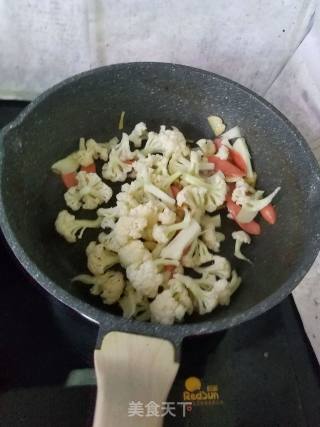 花菜火腿肠的做法步骤：5